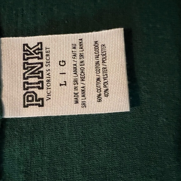 Victoria’s Secret PINK green v-neck shirt - Picture 7 of 7